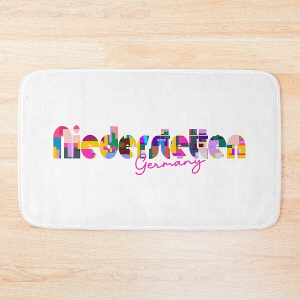 Item preview, Niederstetten, Germany, Vibrant Abstract City Typography Art designed and sold by Wanderful-roads.