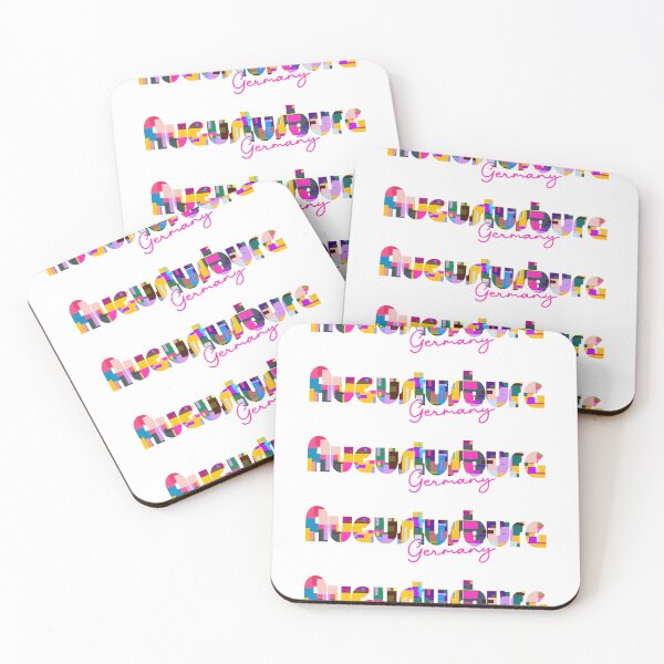 Item preview, Augustusburg, Germany, Vibrant Abstract City Typography Art designed and sold by Wanderful-roads.