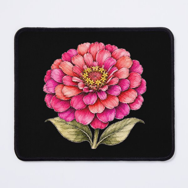 Item preview, Hand Drawn Zinnia Watercolor Botanical Floral Illustration designed and sold by ColorSplash123.