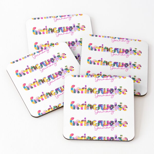 Item preview, Geringswalde, Germany, Vibrant Abstract City Typography Art designed and sold by Wanderful-roads.