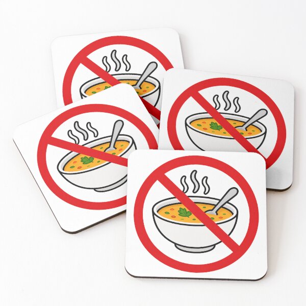 Item preview, No Soup Funny Anti Soup Food Humor Design designed and sold by MonkiFlipp.