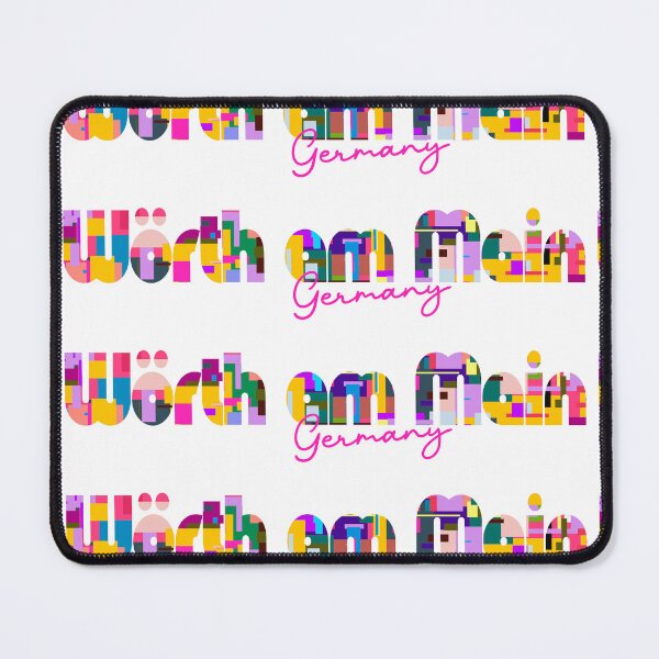 Item preview, Wörth am Main, Germany, Vibrant Abstract City Typography Art designed and sold by Wanderful-roads.
