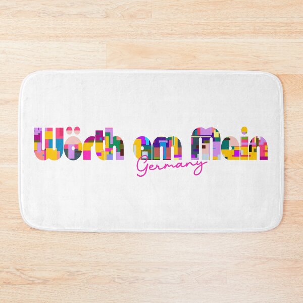 Item preview, Wörth am Main, Germany, Vibrant Abstract City Typography Art designed and sold by Wanderful-roads.