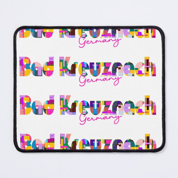 Item preview, Bad Kreuznach, Germany, Vibrant Abstract City Typography Art designed and sold by Wanderful-roads.