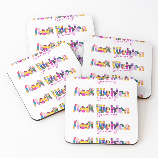 Item preview, Stadt Wehlen, Germany, Vibrant Abstract City Typography Art designed and sold by Wanderful-roads.