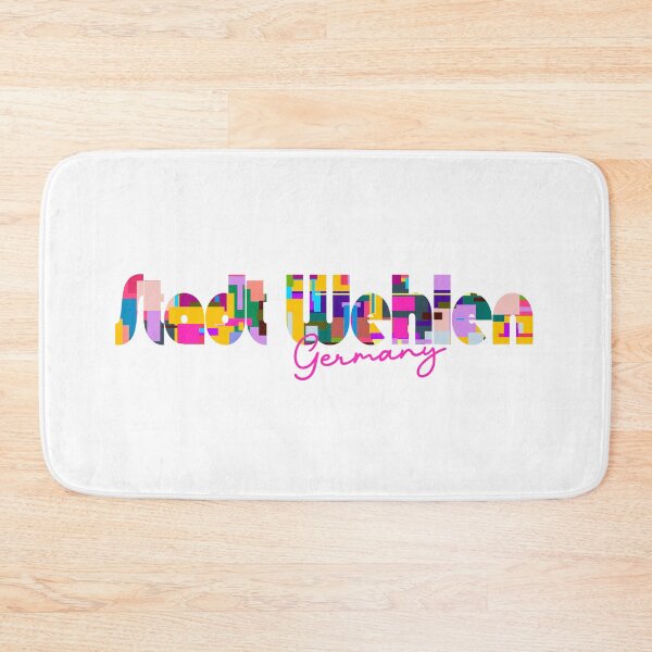 Item preview, Stadt Wehlen, Germany, Vibrant Abstract City Typography Art designed and sold by Wanderful-roads.