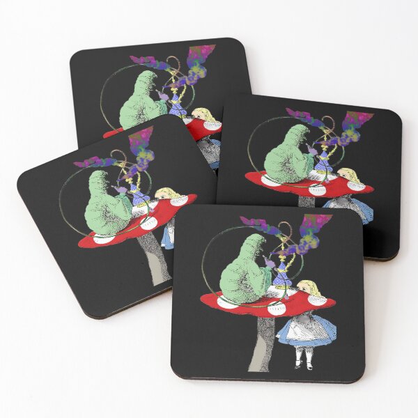 Item preview, Colored Storybook Illustration Of Girl Looking At Caterpillar On Mushroom designed and sold by zeusdigitalarts.