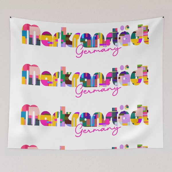 Item preview, Markranstädt, Germany, Vibrant Abstract City Typography Art designed and sold by Wanderful-roads.