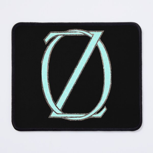 Item preview, Textured Light Blue Letter O Shield Symbol On Black Background designed and sold by zeusdigitalarts.