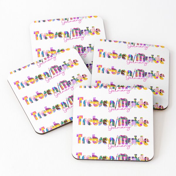 Item preview, Trebsen/Mulde, Germany, Vibrant Abstract City Typography Art designed and sold by Wanderful-roads.