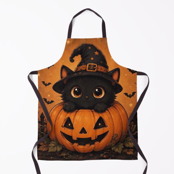 Item preview, Cute Black Cat Witch Pumpkin Halloween designed and sold by Soluna Studio.