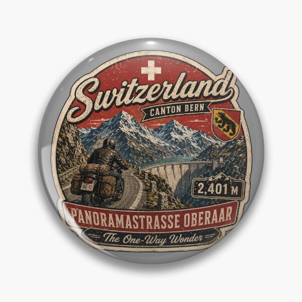 Item preview, Panoramastrasse Oberaar, Grimsel Pass Switzerland Sticker TShirt 02 designed and sold by OuterShellUK.