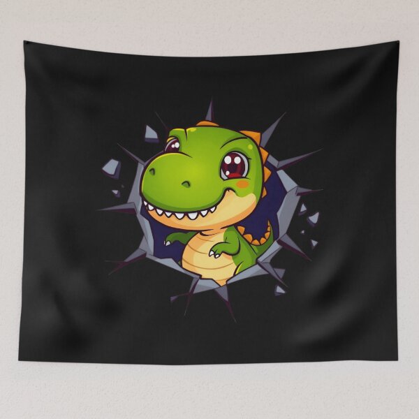 Item preview, Cute Baby T-Rex Breaking Through Wall, Kawaii Dinosaur Cartoon, Funny Jurassic Dino Graphic, Adorable Prehistoric Monster Gift designed and sold by PrintelloTH.
