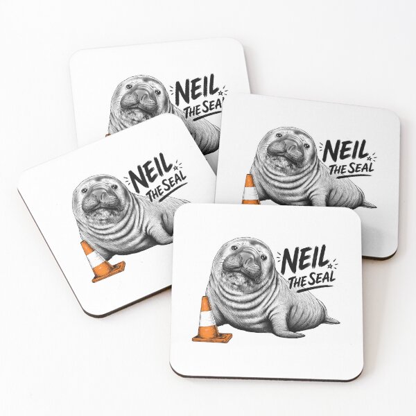 Item preview, Neil The Seal  Cute Australian Wildlife Meme Art designed and sold by mathydapeci.