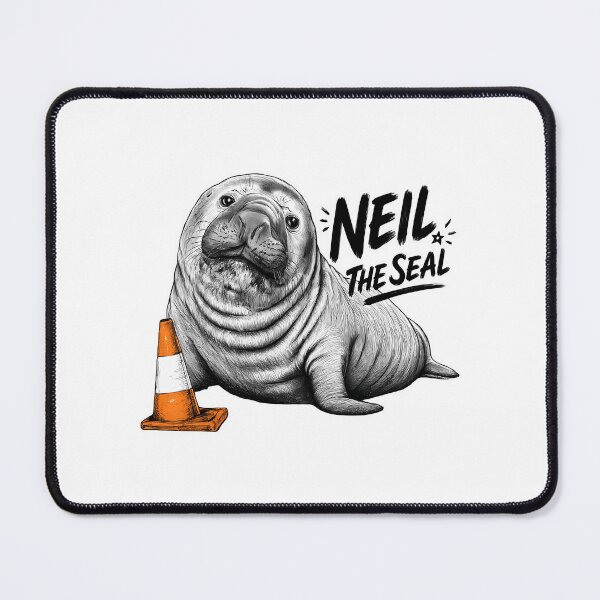 Item preview, Neil The Seal Cute Australian Wildlife Meme Art designed and sold by mathydapeci.