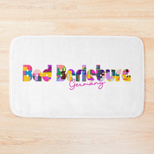 Item preview, Bad Berleburg, Germany, Vibrant Abstract City Typography Art designed and sold by Wanderful-roads.