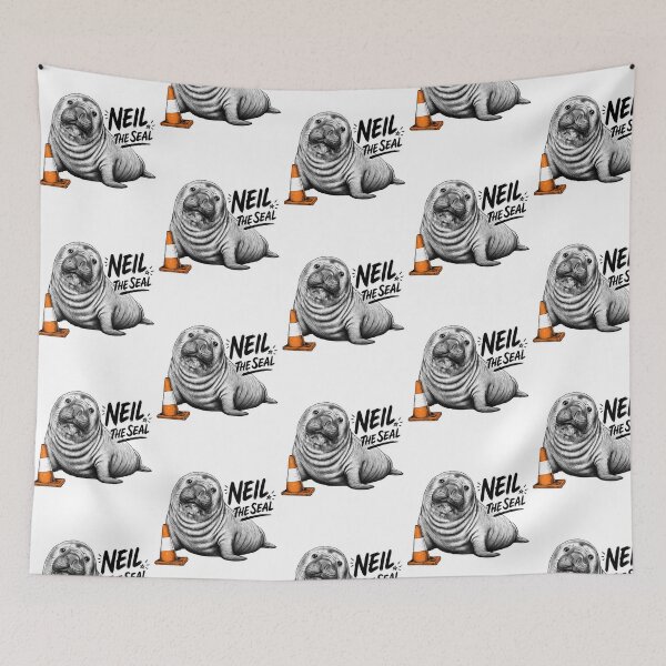 Item preview, Neil The Seal  Cute Australian Wildlife Meme Art designed and sold by mathydapeci.
