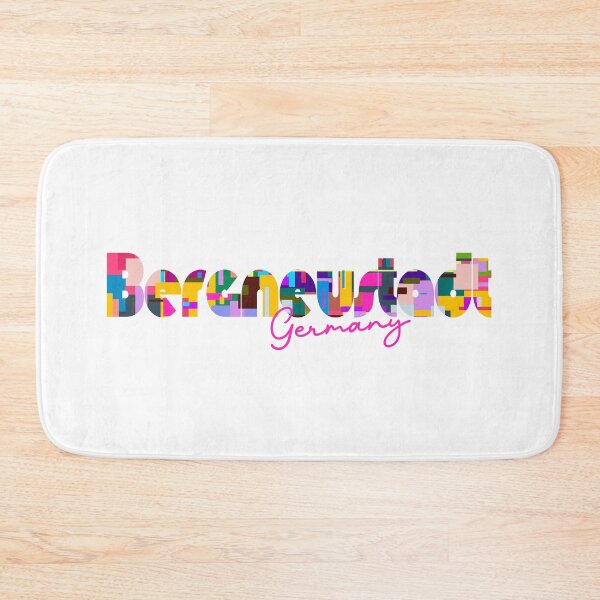 Item preview, Bergneustadt, Germany, Vibrant Abstract City Typography Art designed and sold by Wanderful-roads.