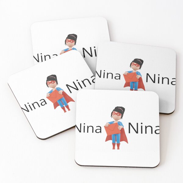 Item preview, Cute Superhero Girl Personalised Name Nina Art designed and sold by Nianaart45678.