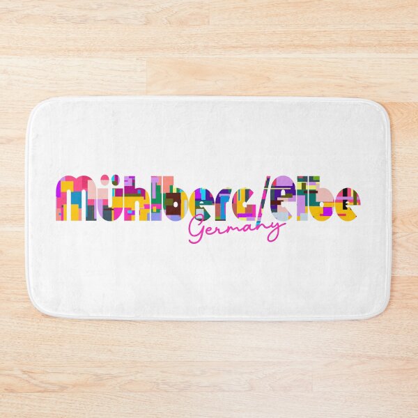 Item preview, Mühlberg/Elbe, Germany, Vibrant Abstract City Typography Art designed and sold by Wanderful-roads.