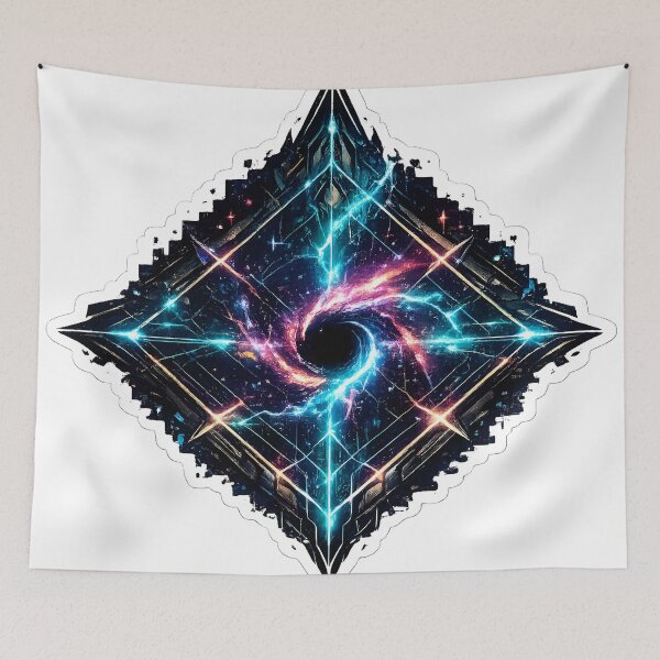 Item preview, Abstract Geometric Mecha Matrix with Cosmic Black Hole Vortex designed and sold by RiteshCenter .