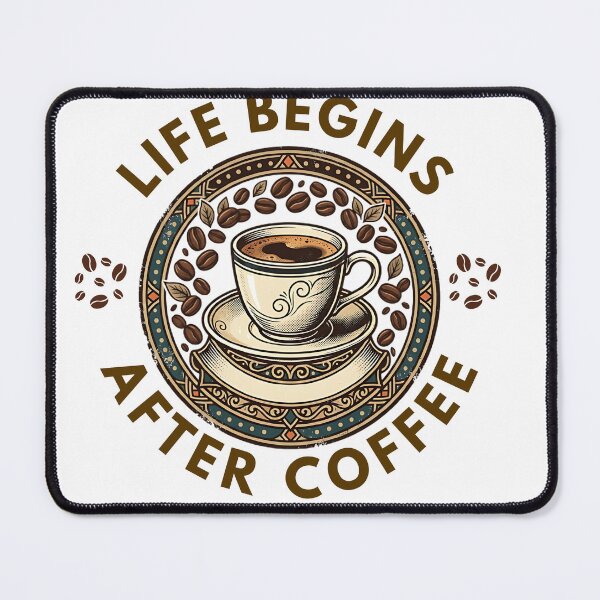 Item preview, Life Begins After Coffee Vintage Coffee Lover Retro Design designed and sold by designerhut1997.