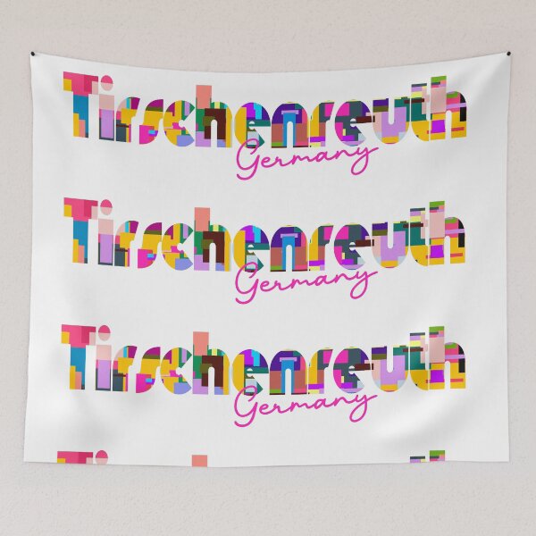 Item preview, Tirschenreuth, Germany, Vibrant Abstract City Typography Art designed and sold by Wanderful-roads.