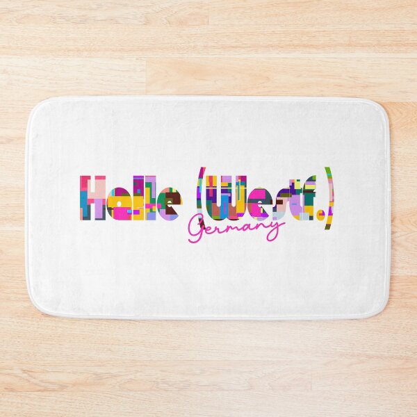 Item preview, Halle (Westf.), Germany, Vibrant Abstract City Typography Art designed and sold by Wanderful-roads.
