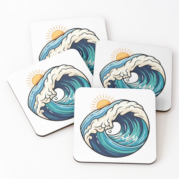 Item preview, Ocean Wave Surfer Sticker designed and sold by LuxePrint Society.