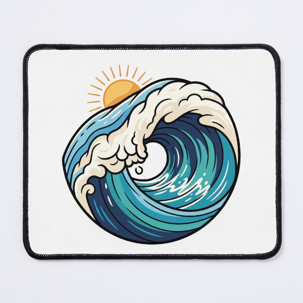 Item preview, Ocean Wave Surfer Sticker designed and sold by LuxePrint Society.