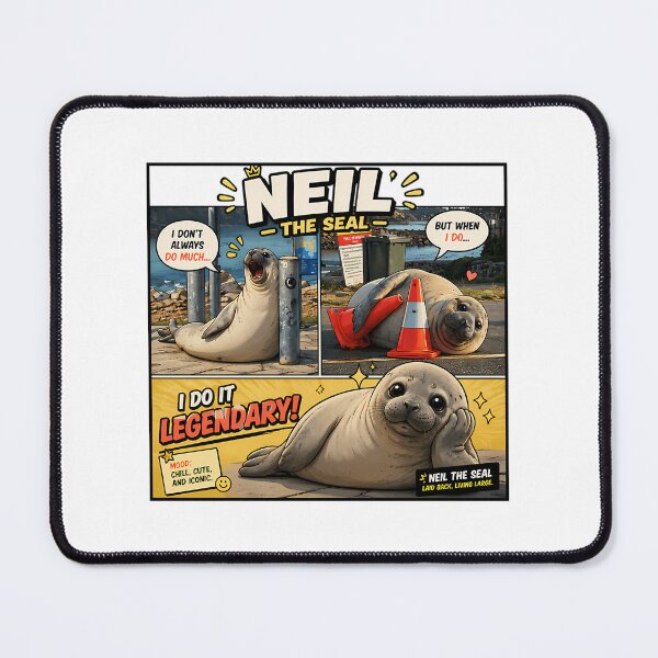 Item preview, Neil The Seal Funny Comic Seal Meme designed and sold by mathydapeci.