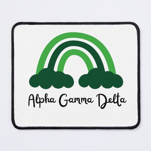 Item preview, Alpha Gamma Delta Sorority Forest Green Monochrome Rainbow designed and sold by JaymeOctober.