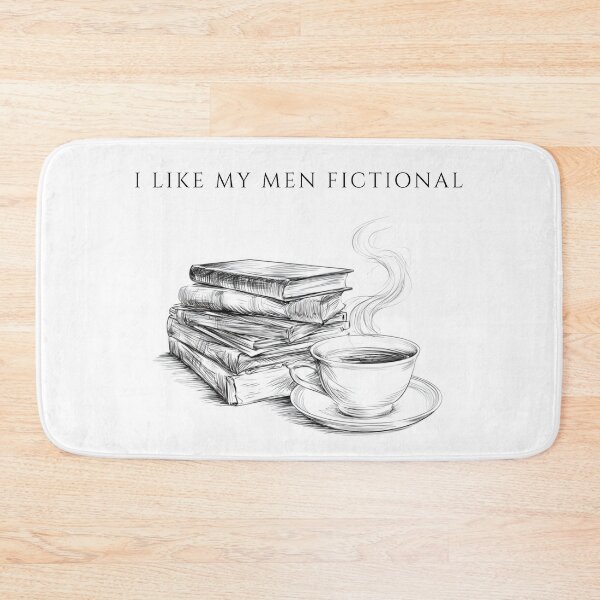 Item preview, I Like My Men Fictional - Book Lover Aesthetic Dark Academia Reading Quote designed and sold by VectorForge.