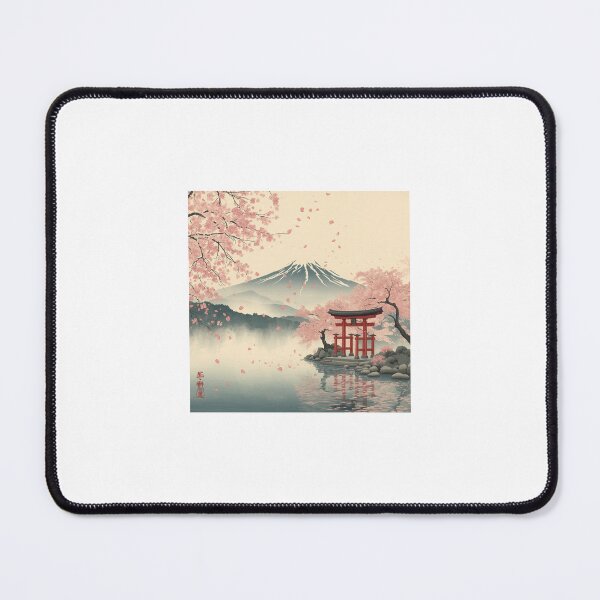 Item preview, Falling Sakura at Mount Fuji – Japanese Ukiyo-e Inspired Art designed and sold by J-Sakura.