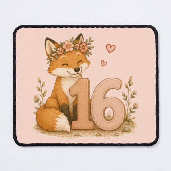 Item preview, Sweet 16th Birthday Fox designed and sold by MellowMunchkins.