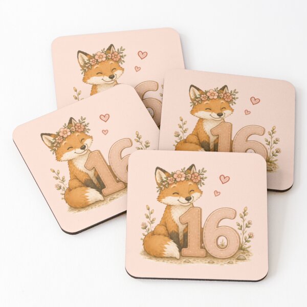 Item preview, Sweet 16th Birthday Fox designed and sold by MellowMunchkins.