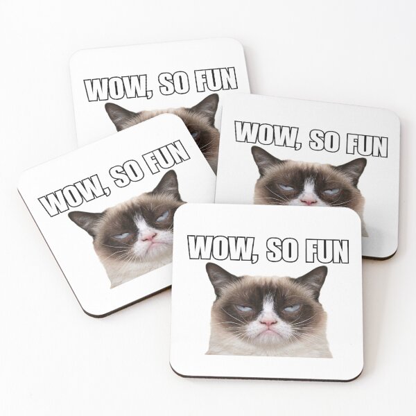 Item preview, Wow So Fun - Sarcastic Grumpy Cat Meme designed and sold by Late Theory.