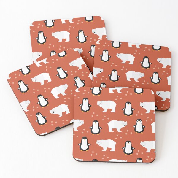 Item preview, Arctic animals on red designed and sold by reneesillus.