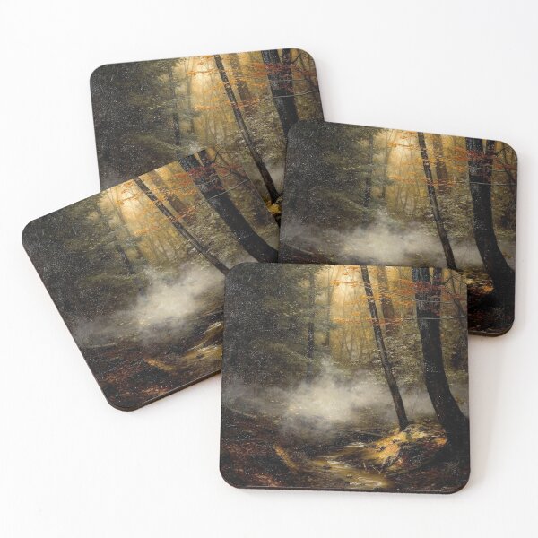 Item preview, Misty Autumn Forest Path designed and sold by aidleystanshop.
