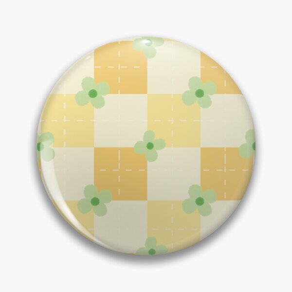 Item preview, Retro Yellow Checkerboard and Green Floral Seamless Plaid Pattern designed and sold by StoriesInGrain.