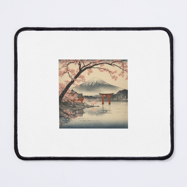 Item preview, Sakura Torii Reflection at Mount Fuji – Japanese Ukiyo-e Inspired Art designed and sold by J-Sakura.