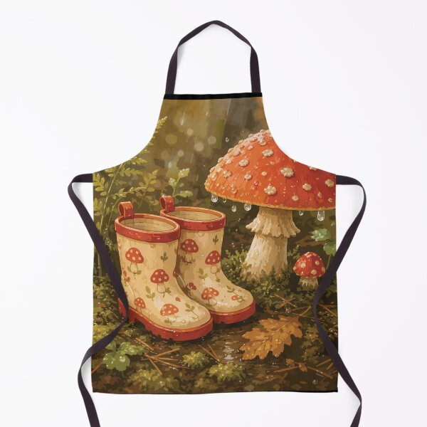 Item preview, Cute Mushroom Rain Boots Cozy Cottagecore Rainy Forest designed and sold by SimplePoDesign.