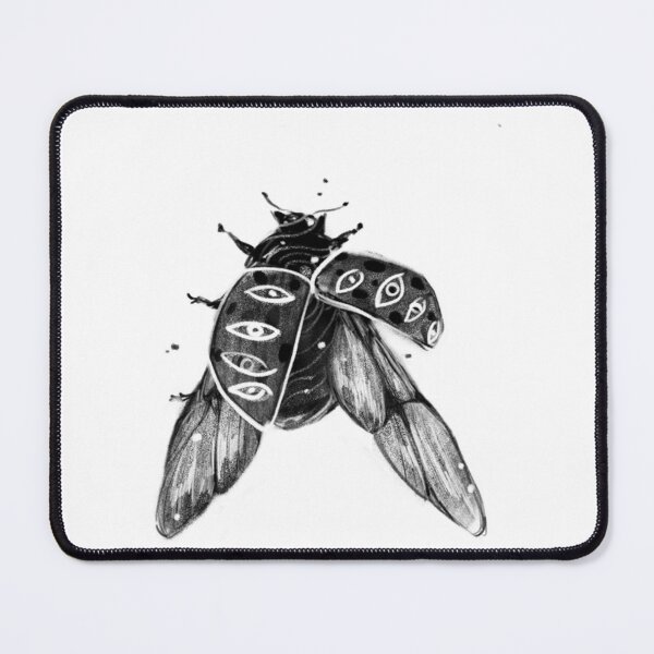 Item preview, Surreal Ladybug Dark Aesthetic Eye Insect Sketch designed and sold by Inkdoskisart.