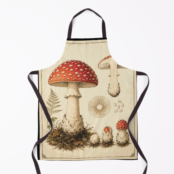 Item preview, Vintage Fly Agaric Mushroom Botanical Chart Amanita Muscaria Field Guide designed and sold by SimplePoDesign.