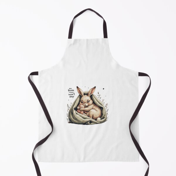 Item preview, My Brain Wont Stop Cute Vintage Bunny Overthinking Relatable designed and sold by AQUILAKREO.