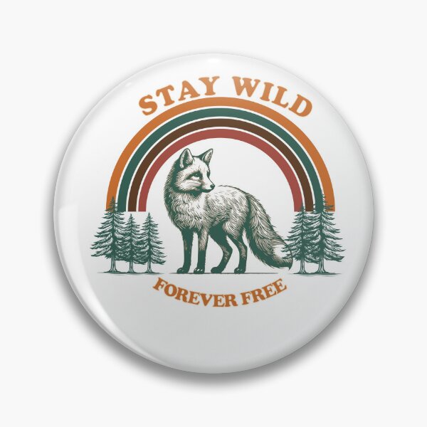 Item preview, Stay Wild Forever Free Vintage Fox Retro Sunset Nature Shirt designed and sold by jananinaveen.
