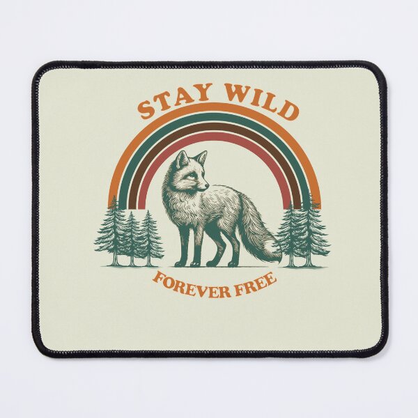 Item preview, Stay Wild Forever Free Vintage Fox Retro Sunset Nature Shirt designed and sold by jananinaveen.