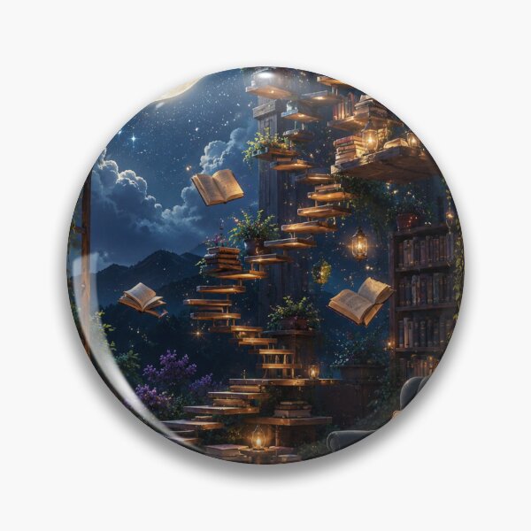 Item preview, Moonlit Enchanted Library Escape designed and sold by DaryaArtFrance.