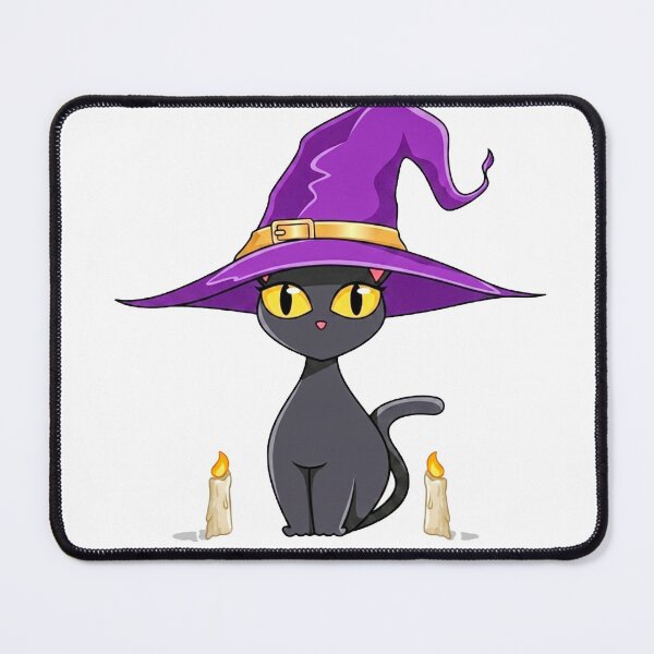 Item preview, Cute Black Cat Witch with Halloween Candles Vector designed and sold by Antony004.