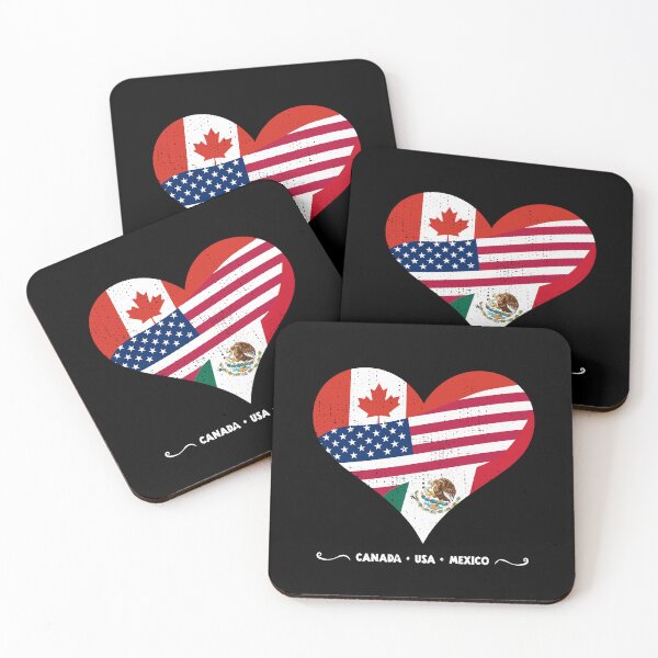 Item preview, Canada USA Mexico Heart Flag Design designed and sold by venomousvector.
